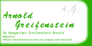 arnold greifenstein business card